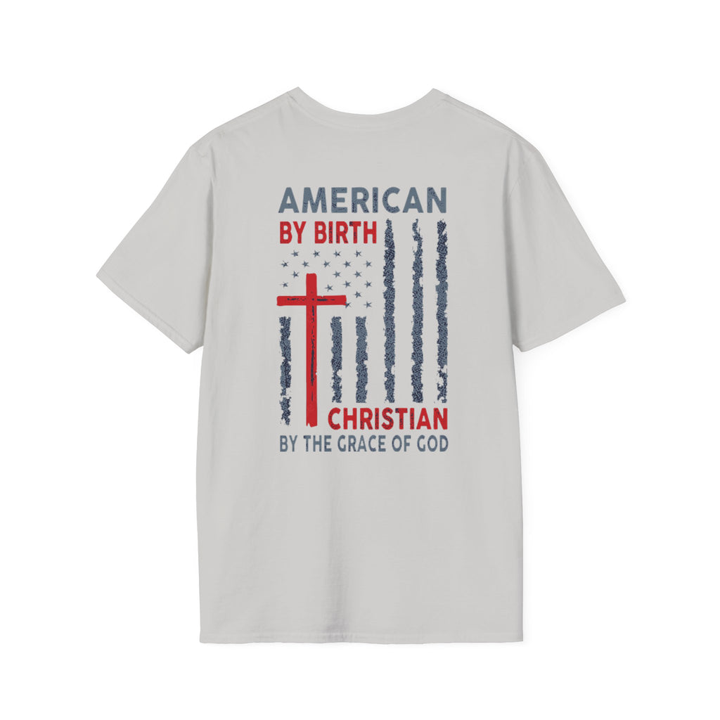 American by Birth Red Softstyle T-Shirt