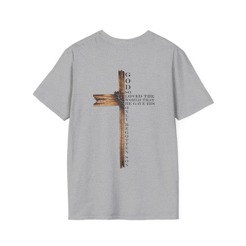 John 3:16 Cross T-Shirt — Christian Faith Bible Verse Tee