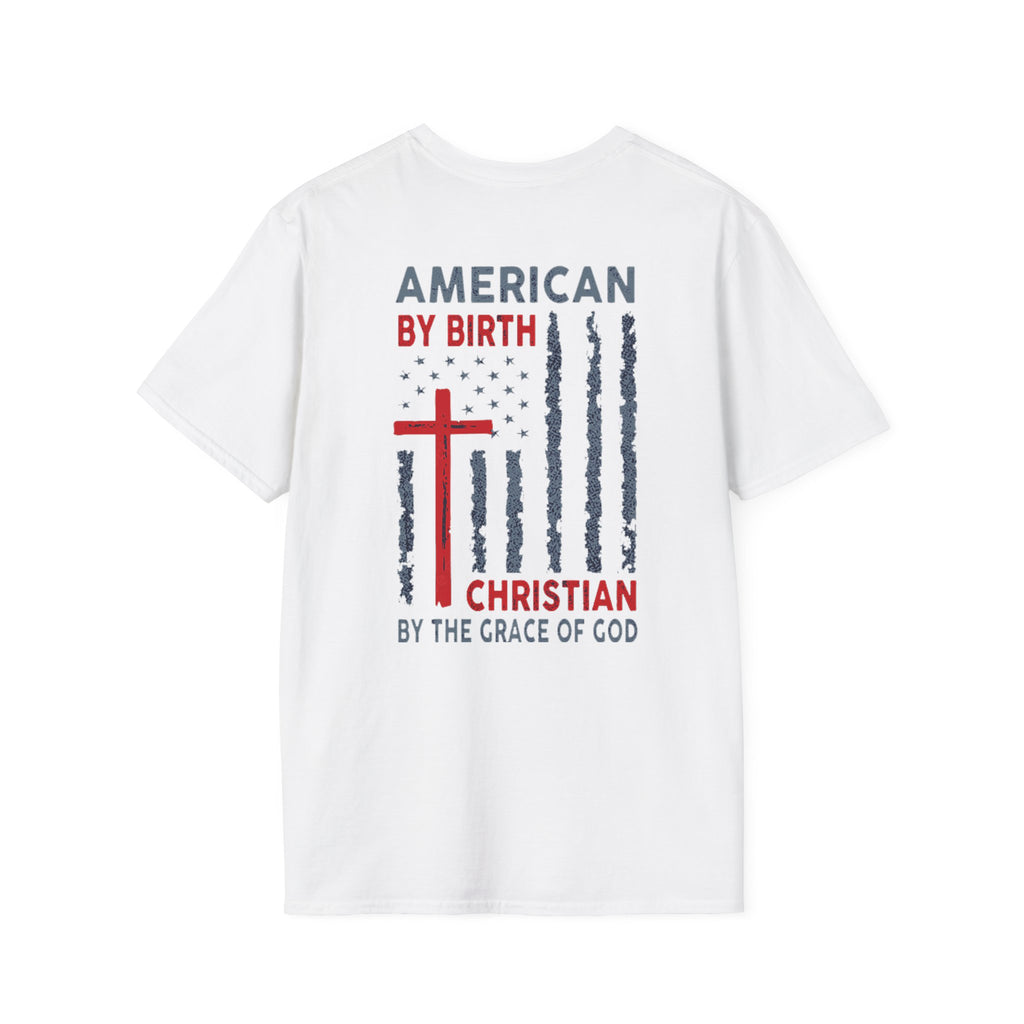 American by Birth Red Softstyle T-Shirt