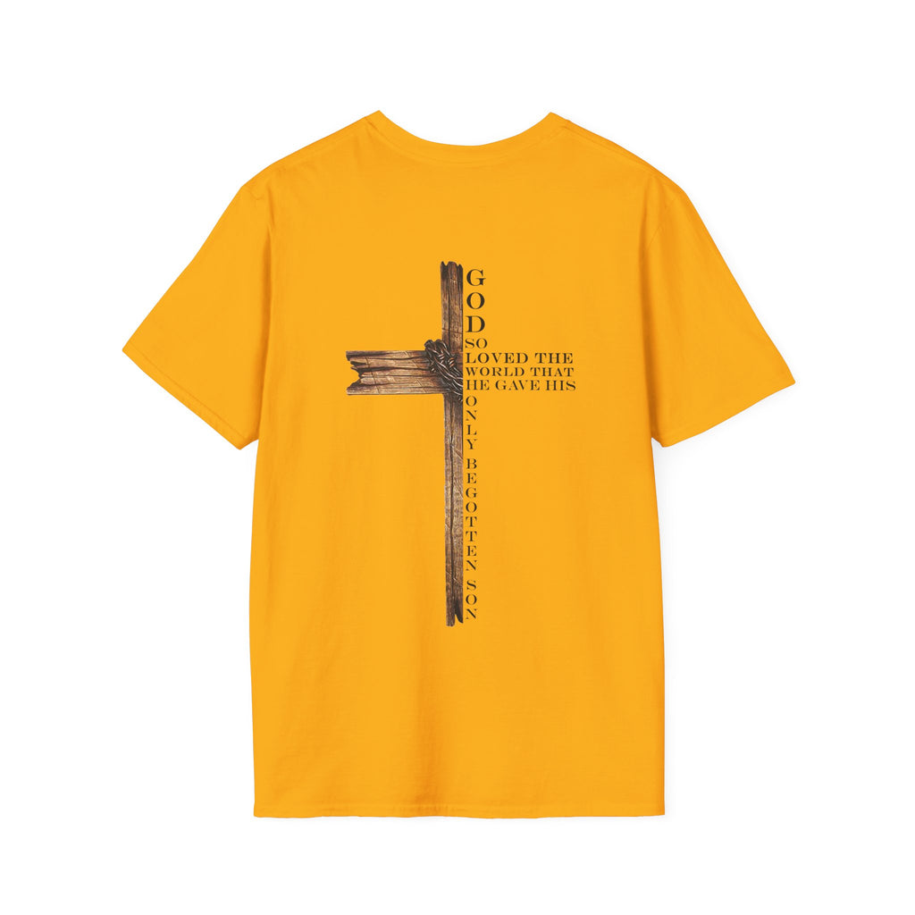 John 3:16 Cross T-Shirt — Christian Faith Bible Verse Tee