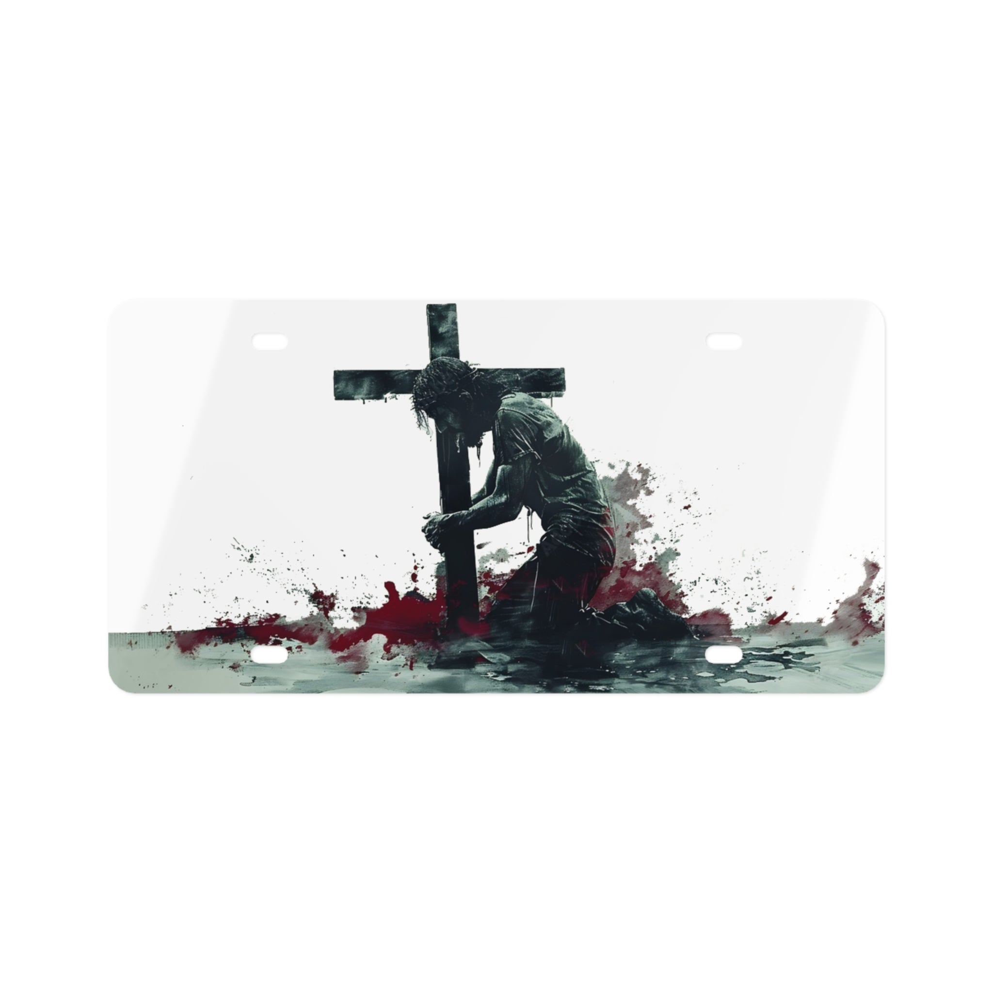 License Plate - Jesus Carrying Cross