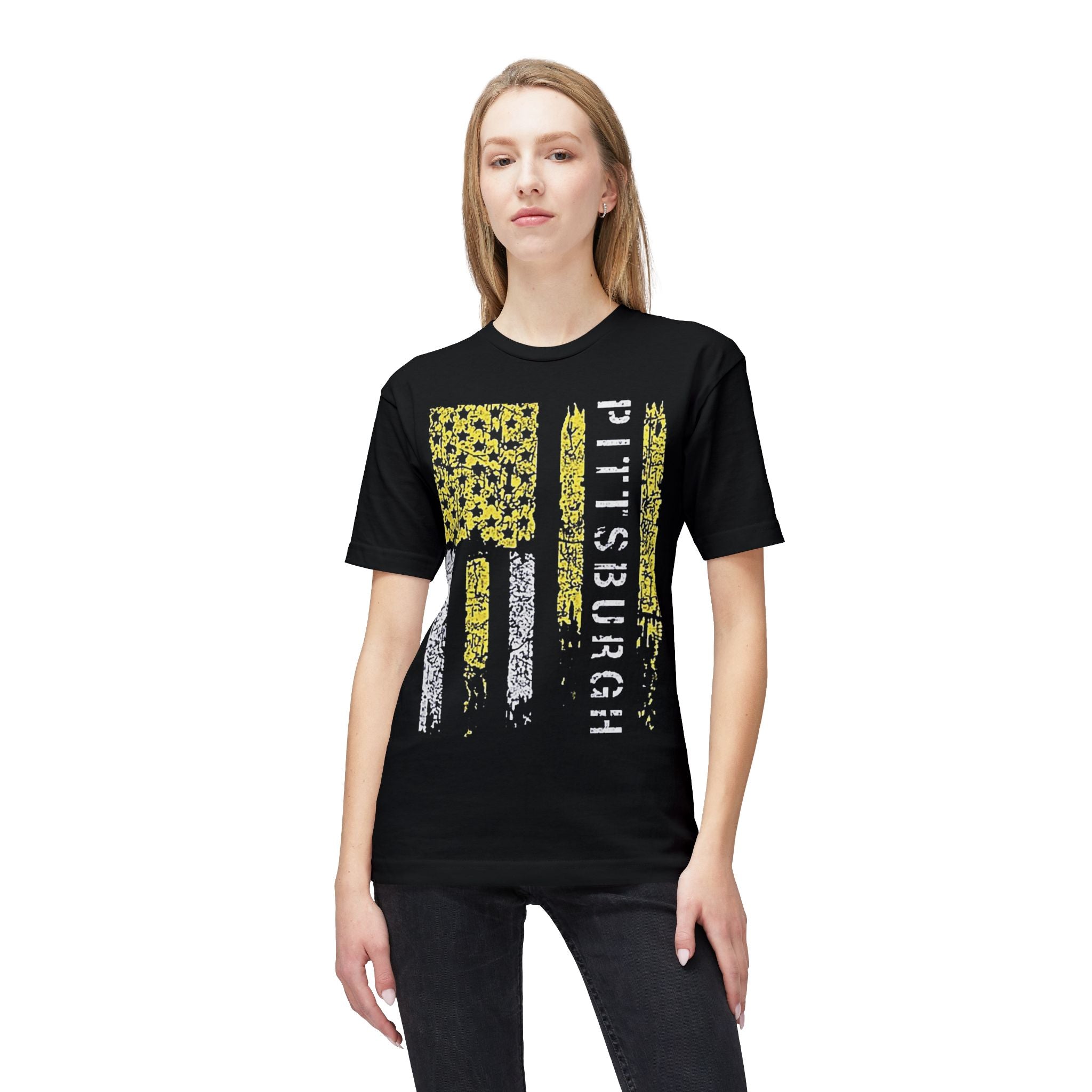 Pittsburgh Distressed Flag T-Shirt — Retro Steel City Graphic Tee
