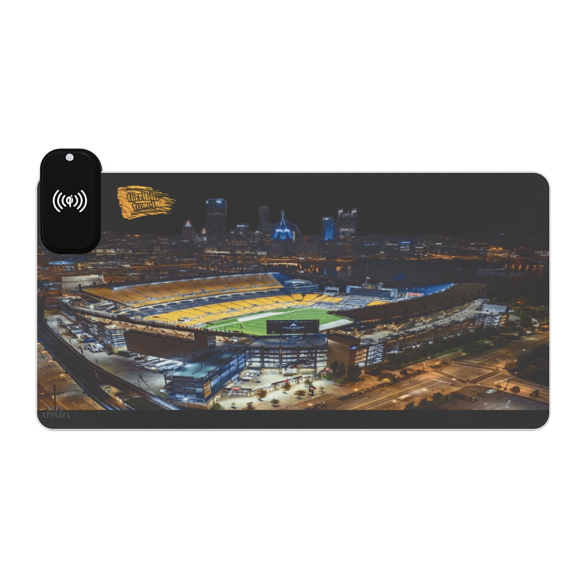 Steelers-LED Gaming Mouse Pad with Wireless Charging