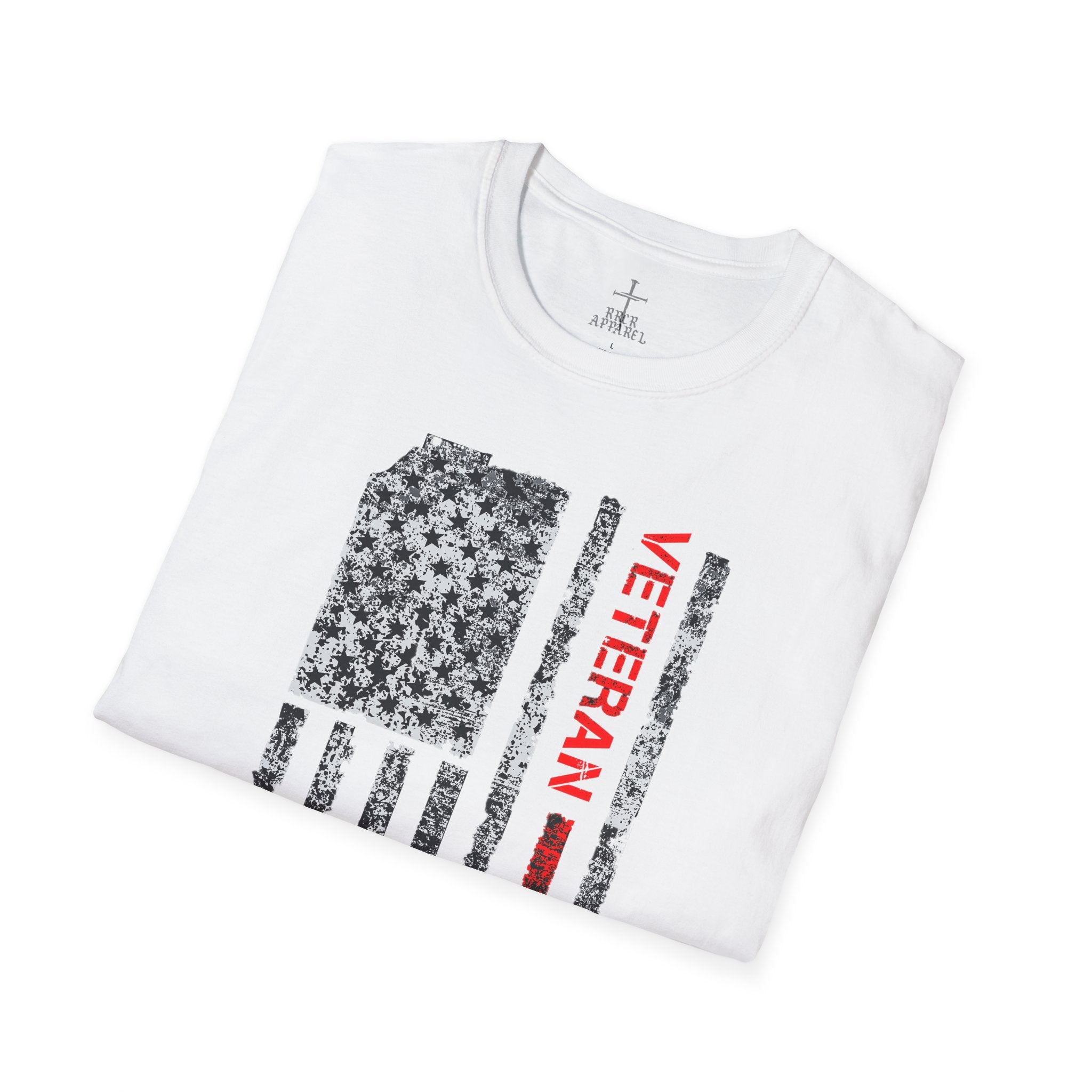 Veteran Tribute Unisex Softstyle T-Shirt - Patriotic Design