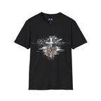 Christian Cross Ink Splatter T-Shirt — Faith Graphic Tee