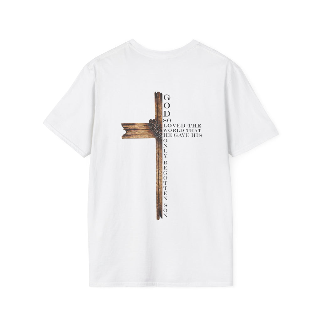 John 3:16 Cross T-Shirt — Christian Faith Bible Verse Tee