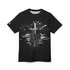 Christian Cross Splatter T-Shirt — Grunge Faith Graphic Tee